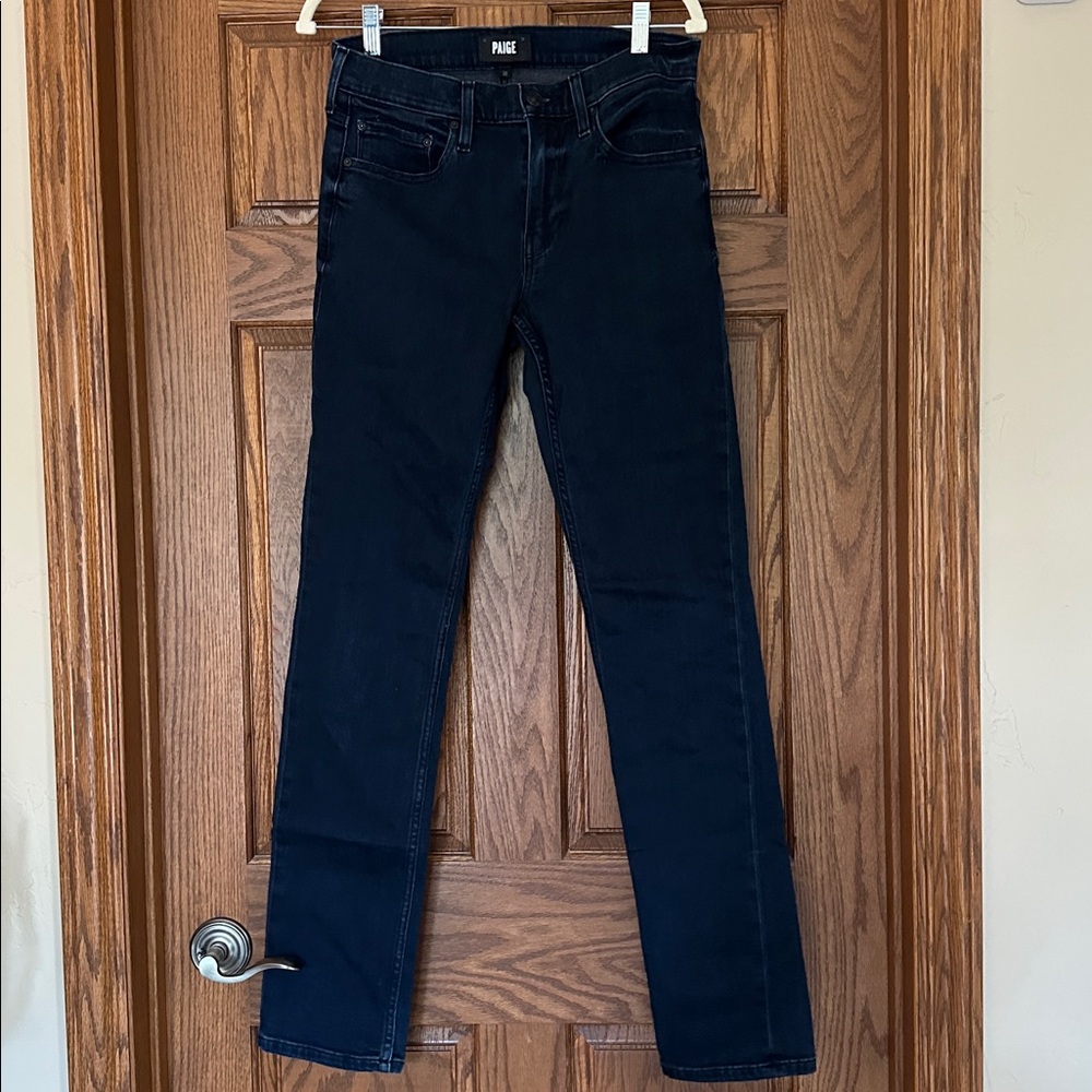 PAIGE Men's Dark Wash Blue Jeans - Classic Straight